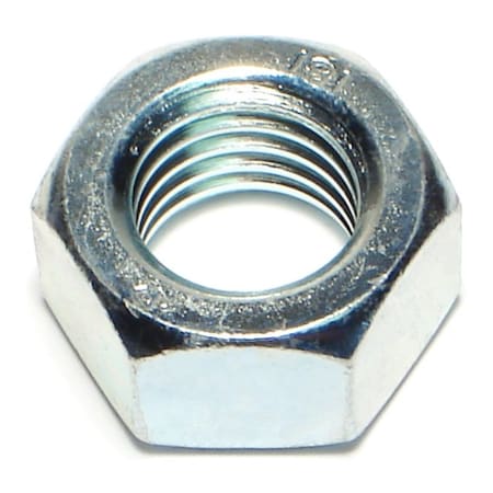 Midwest Fastener Hex Nut, M18-2.5, Steel, Class 8, Zinc Plated, 15 PK 51641